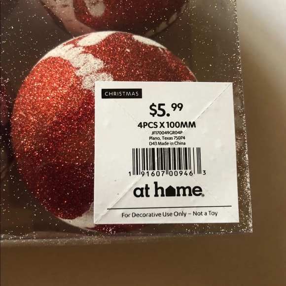 Christmas Tree Ornaments Red Glitter Candy Canes - Picture 2 of 2